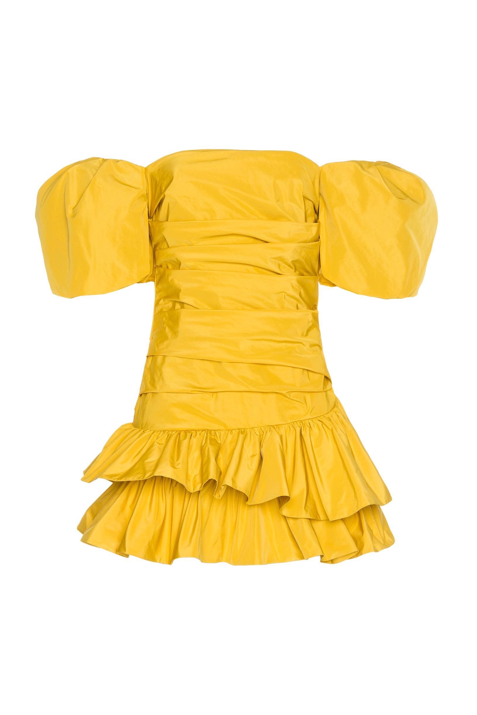 Taffeta dress with draping fuchsia woman 192PD2AP4_00112