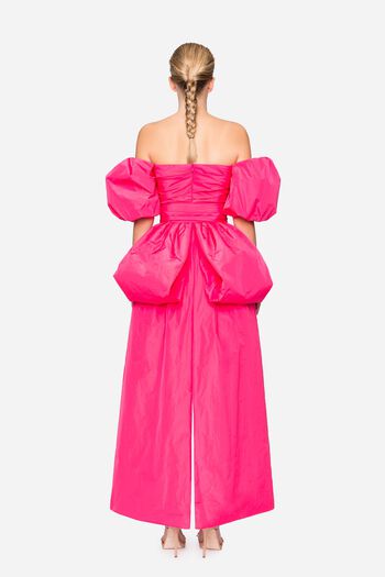 Taffeta belt with maxi bow fuchsia woman 192PD4AA2_04612