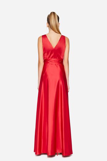 Vestito rosso seta corto discount