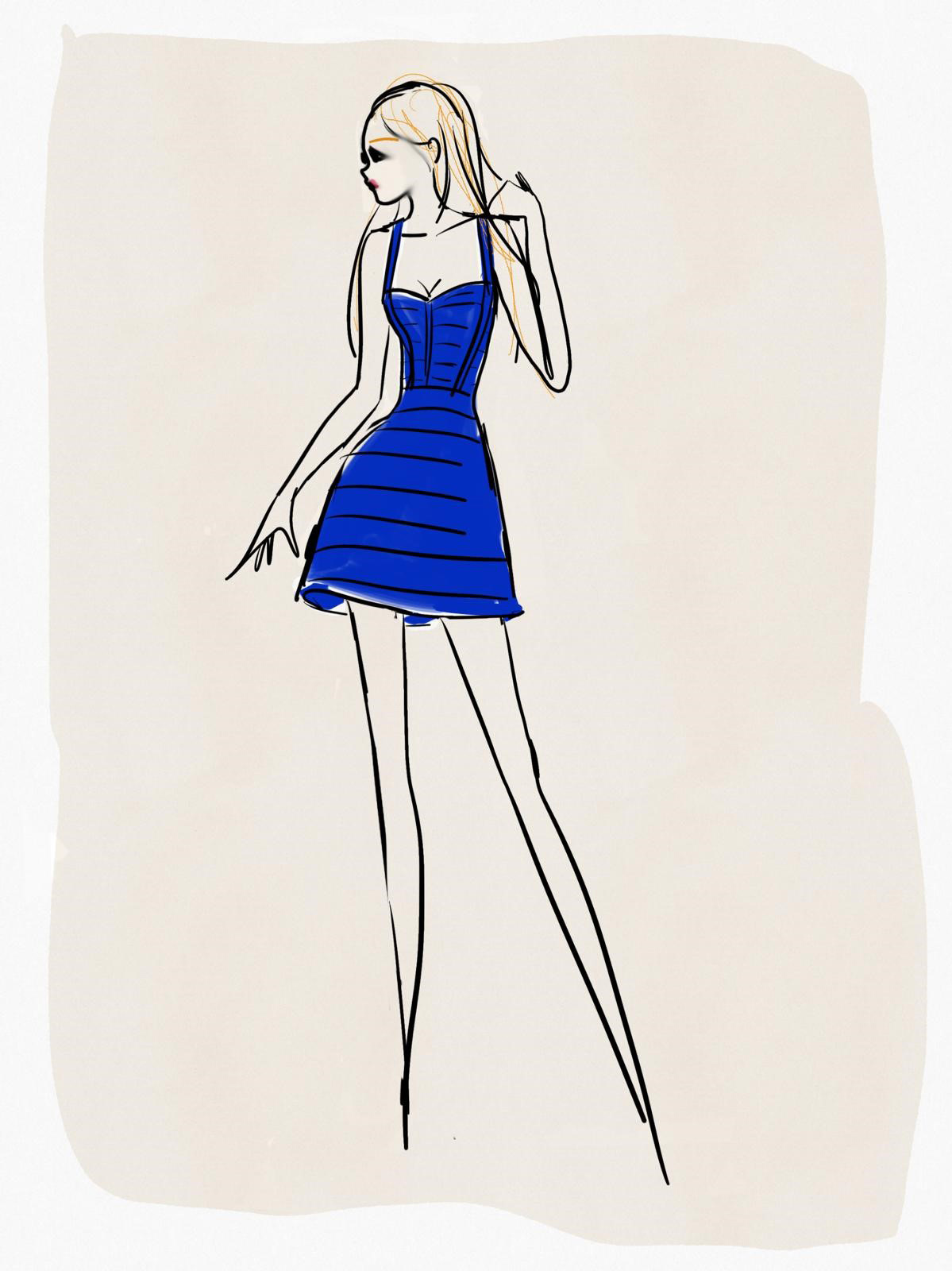 Abito in maglia stretch con tulle Abito in maglia stretch con tulle blueprint donna 192PD3AM2_651_1 draft