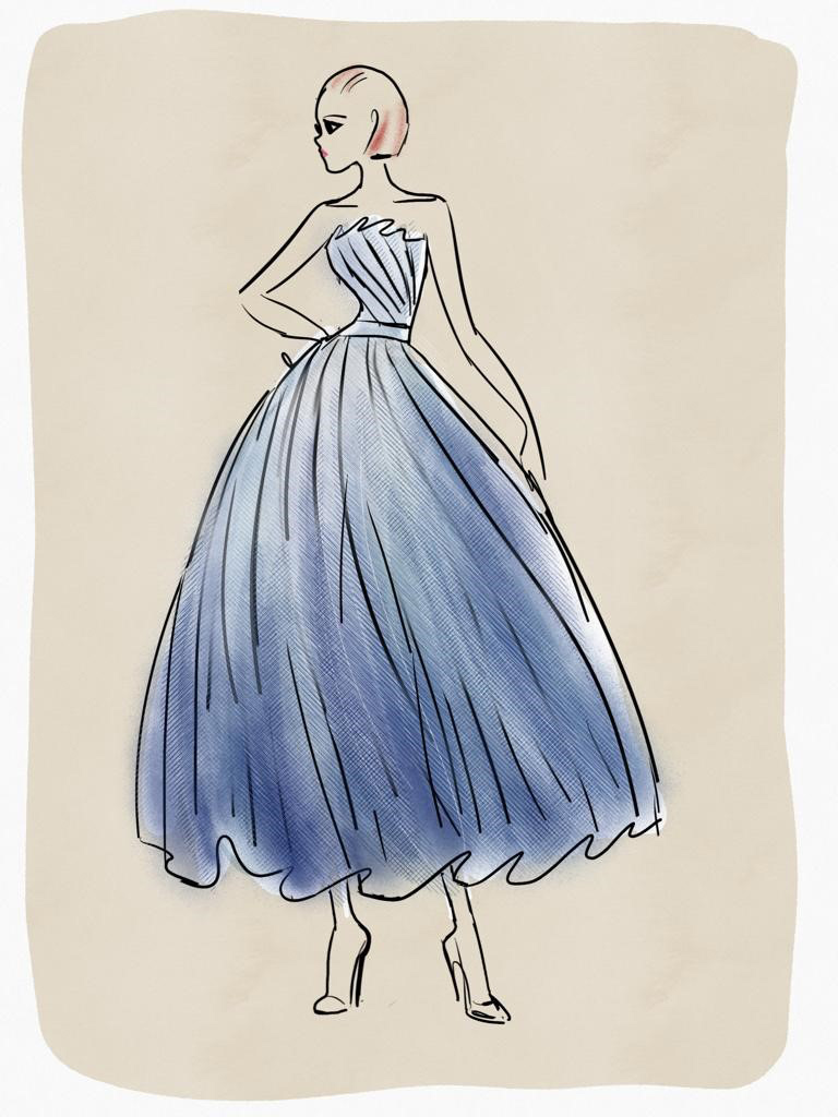 Abito longuette in tulle stampato in dégradé Abito longuette in tulle stampato in dégradé st. degrade' blue donna 192PD2AC5_5223_1 draft