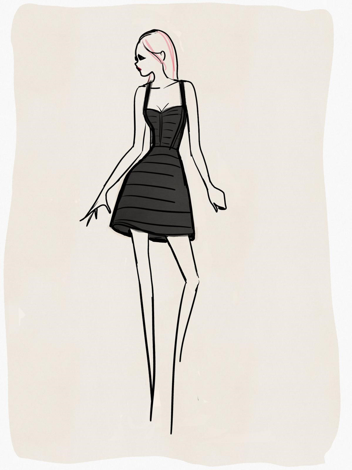 Abito in maglia stretch con tulle Abito in maglia stretch con tulle nero donna V_192PD3AM2_06_1 draft