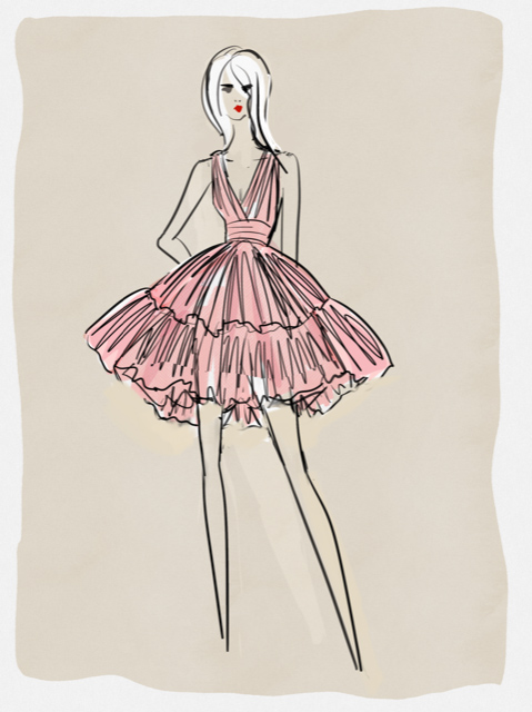 Abito in tulle plissé con balze in organza Abito in tulle plissé con balze in organza peach skin donna 192PD2AP1_4419_1 draft
