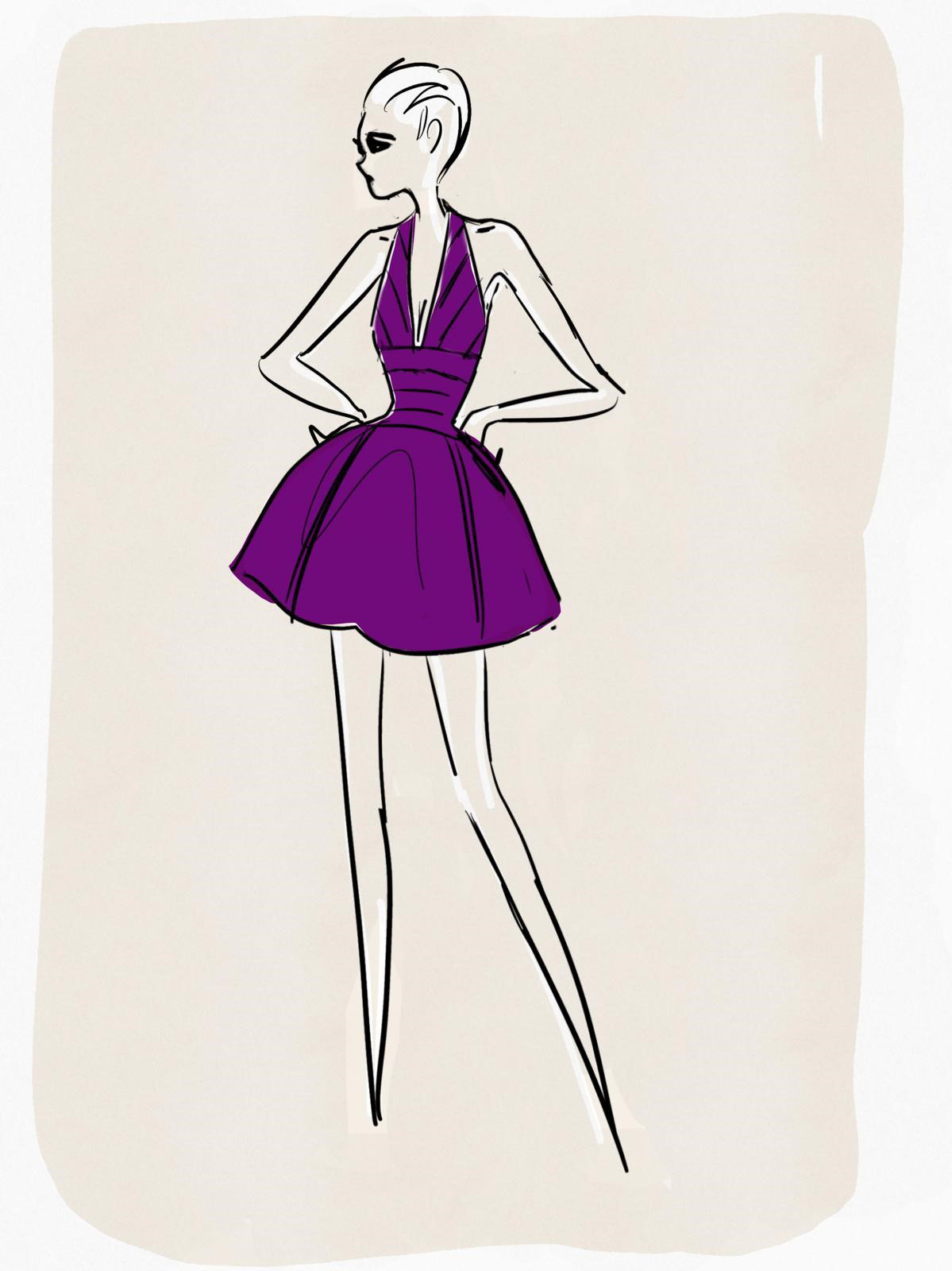 Abito in maglia stretch con ricamo Abito in maglia stretch con ricamo purple wine donna 192PD3AM4_5216_1 draft