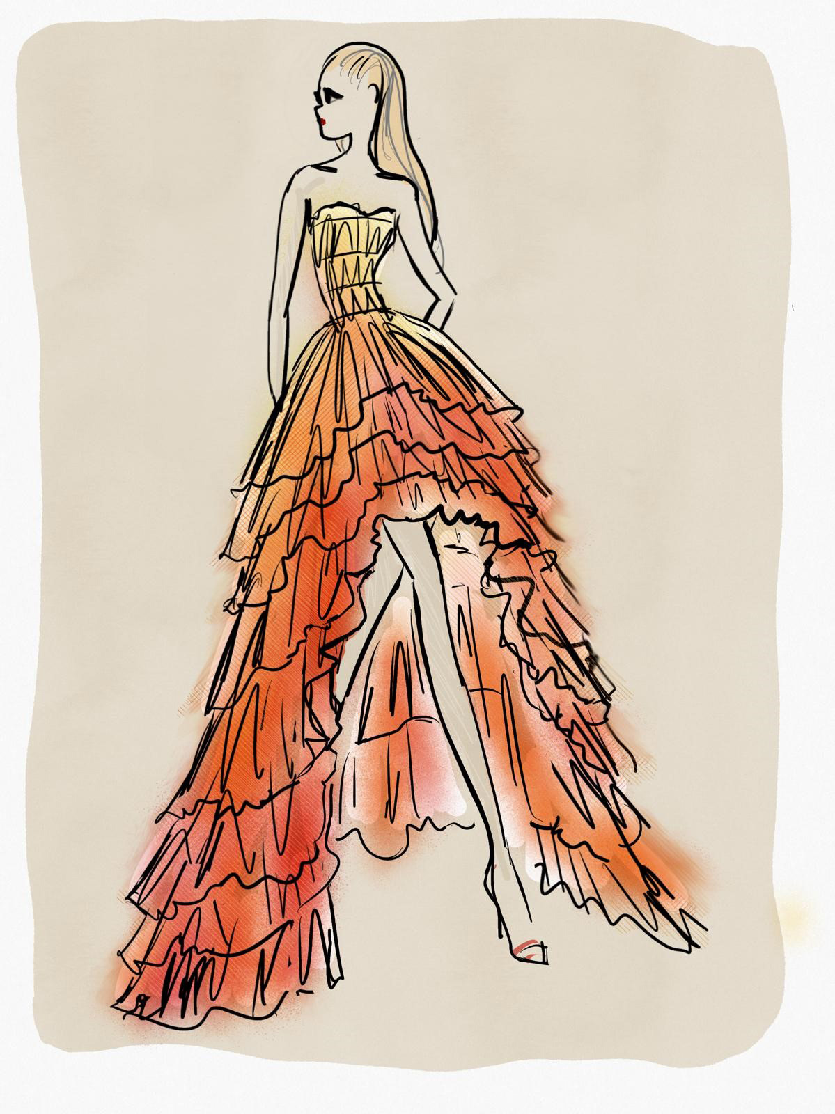 Abito in tulle plissé a balze Abito in tulle plissé a balze mul. bouganville donna 192PD2AH1_5214_1 draft