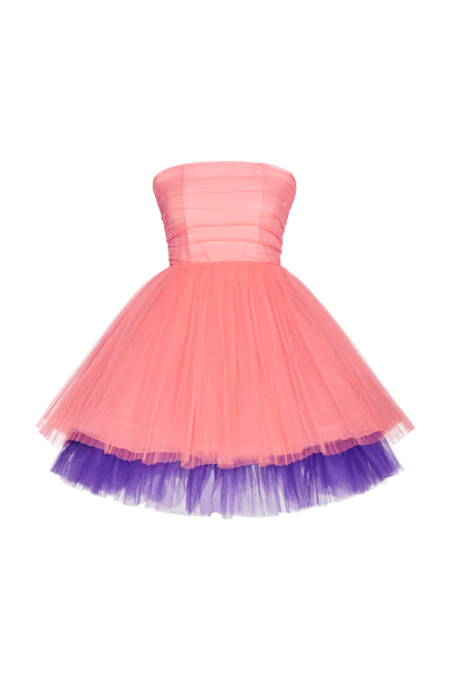 Petticoat with tulle flounce Petticoat with tulle flounce woman Two-tone “Wisteria” Purple / “Wisteria” purple 201PD2AP9_07046 01
