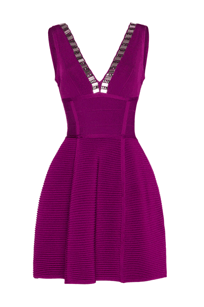 Abito in maglia stretch con ricamo Abito in maglia stretch con ricamo donna 192PD3AM4_05216 01