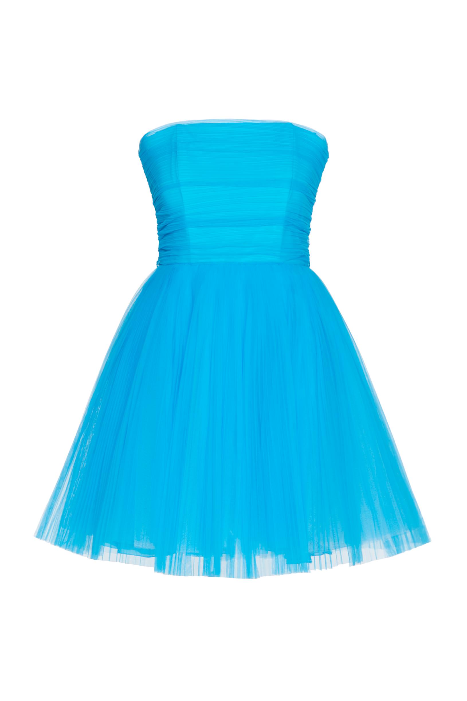 Abito bustier in tulle plissé viola donna 201PD2APA_00191