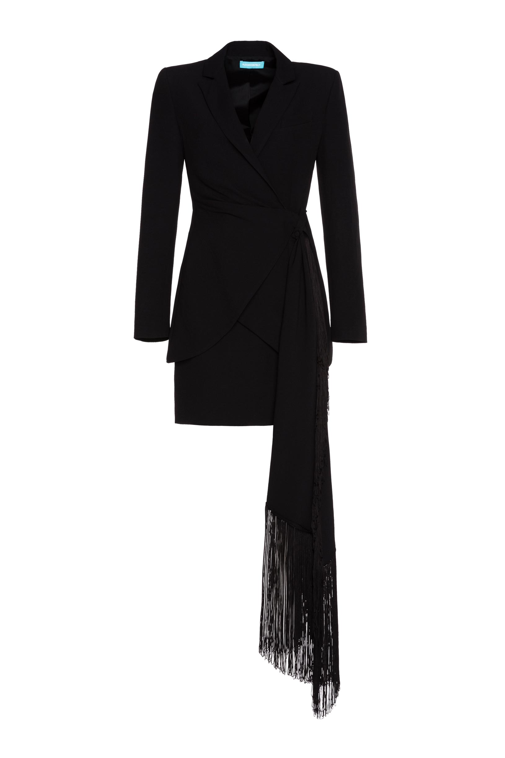 Skirt suit with gathering and drape  black woman 192PD2AT1_00006