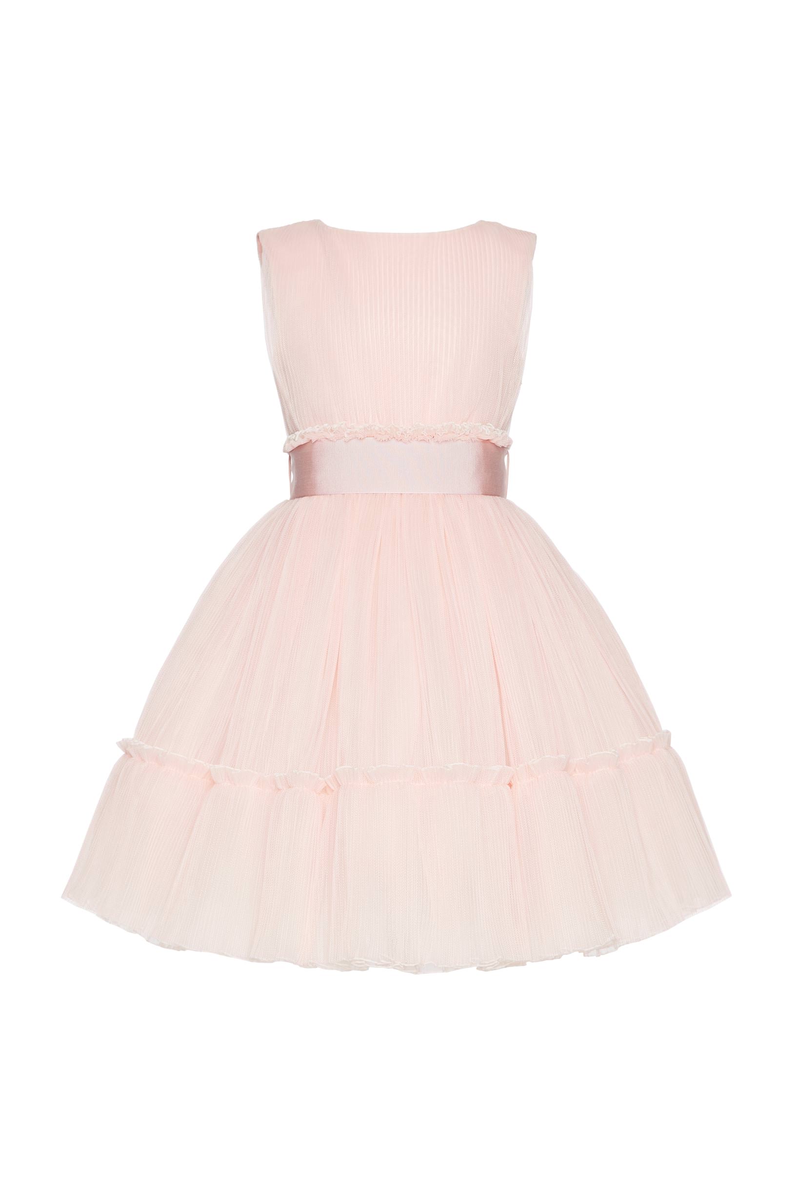 Pleated tulle dress pink woman 201PD2AG1_00178