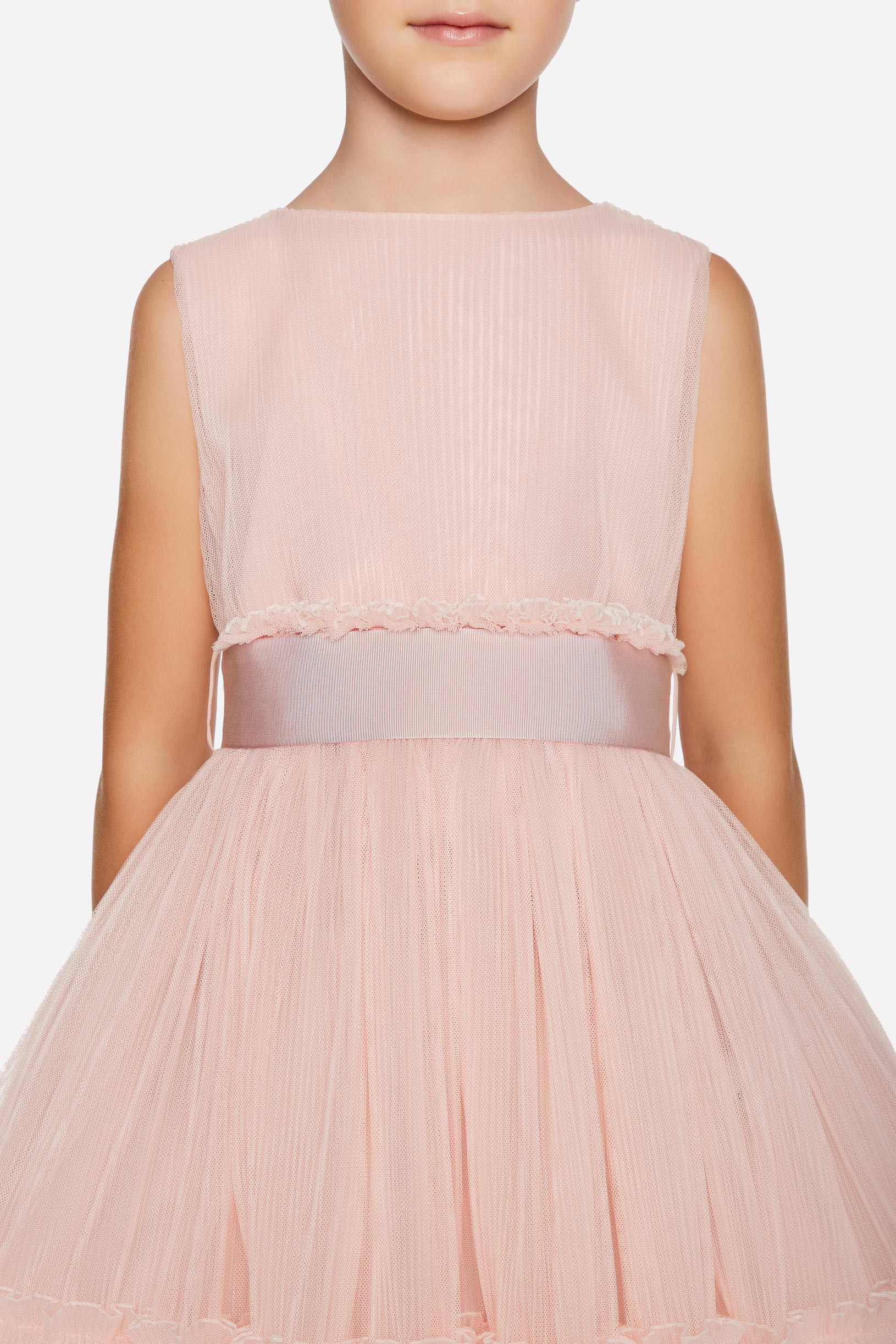 Pleated tulle dress pink woman 201PD2AG1_00178