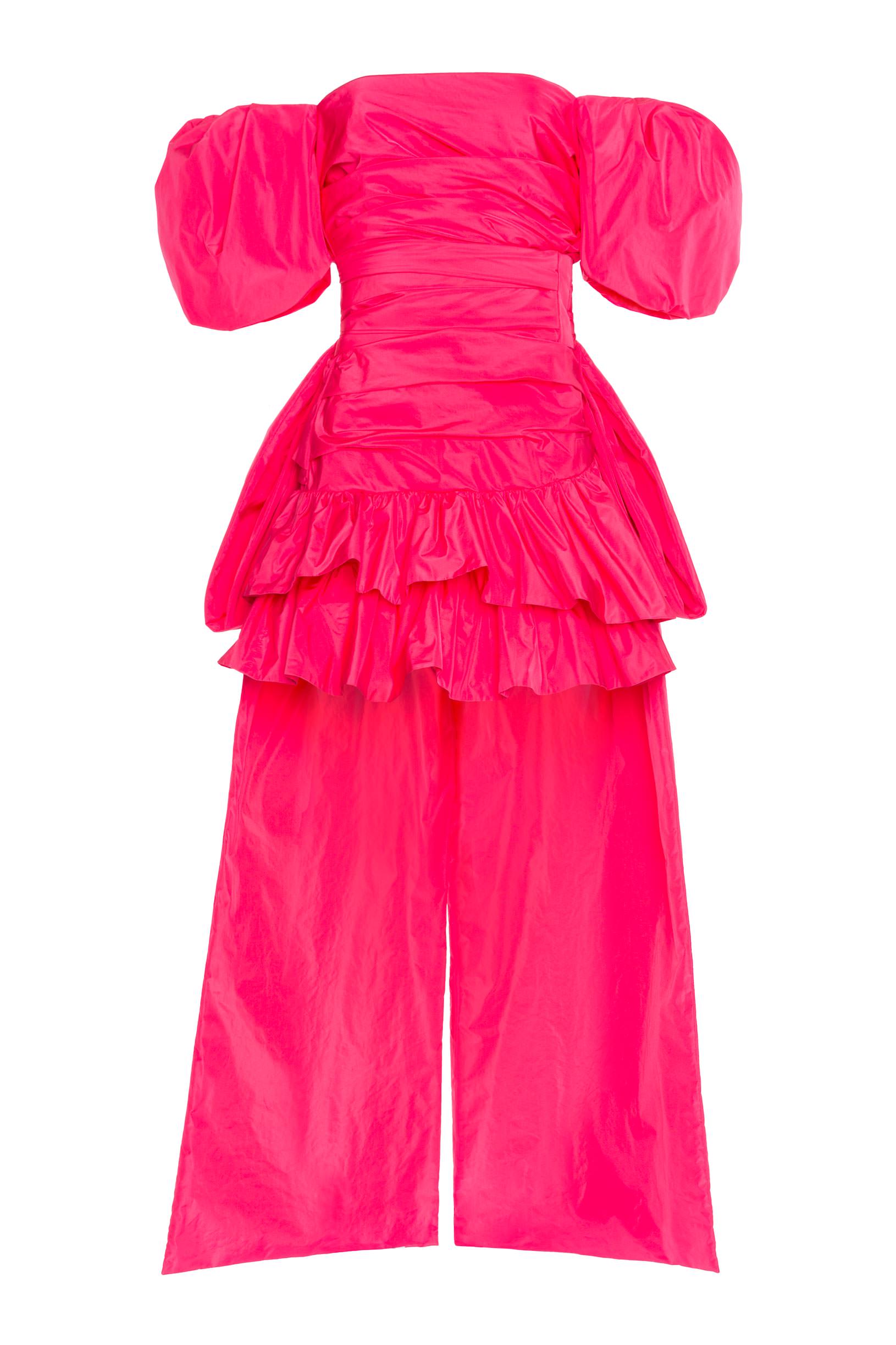 Taffeta belt with maxi bow fuchsia woman 192PD4AA2_04612