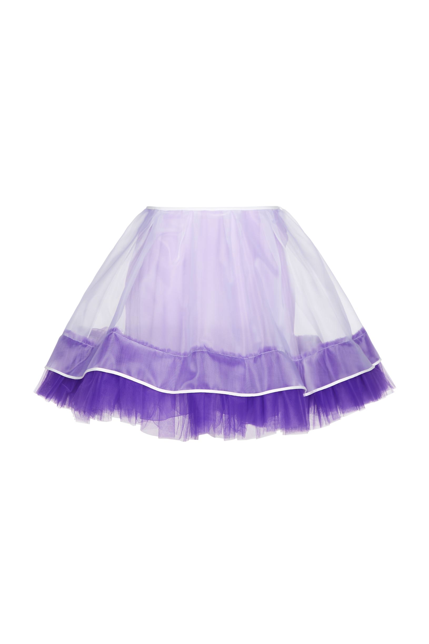 Sottogonna con balza in tulle viola donna 201PD2AP9_07046