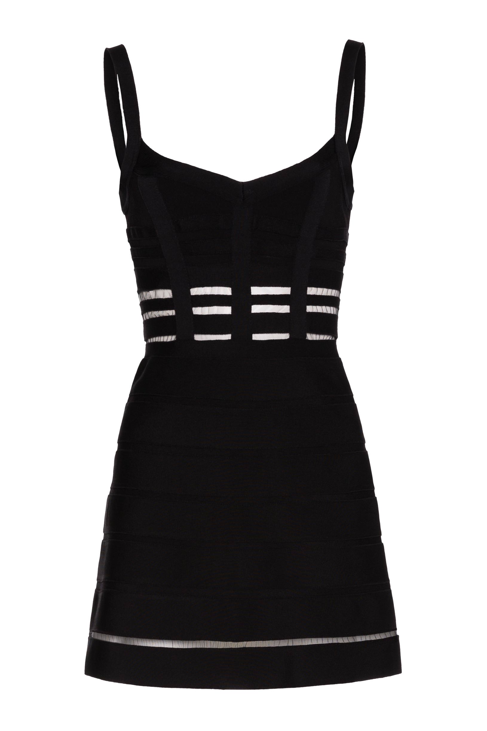 Stretch knit dress with tulle black woman 192PD3AM2_00006