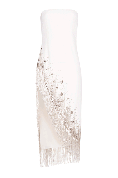 Bustier dress with sequin embroidery and fringes Bustier dress with sequin embroidery and fringes woman Off White 192PD2AC2_00526 01